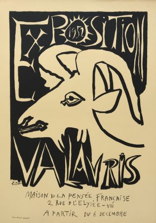Litografía Picasso - Exposition Vallauris - Maison de la Pensee Francaise