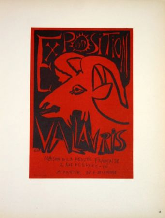 Litografía Picasso (After) - Exposition Vallauris 1952