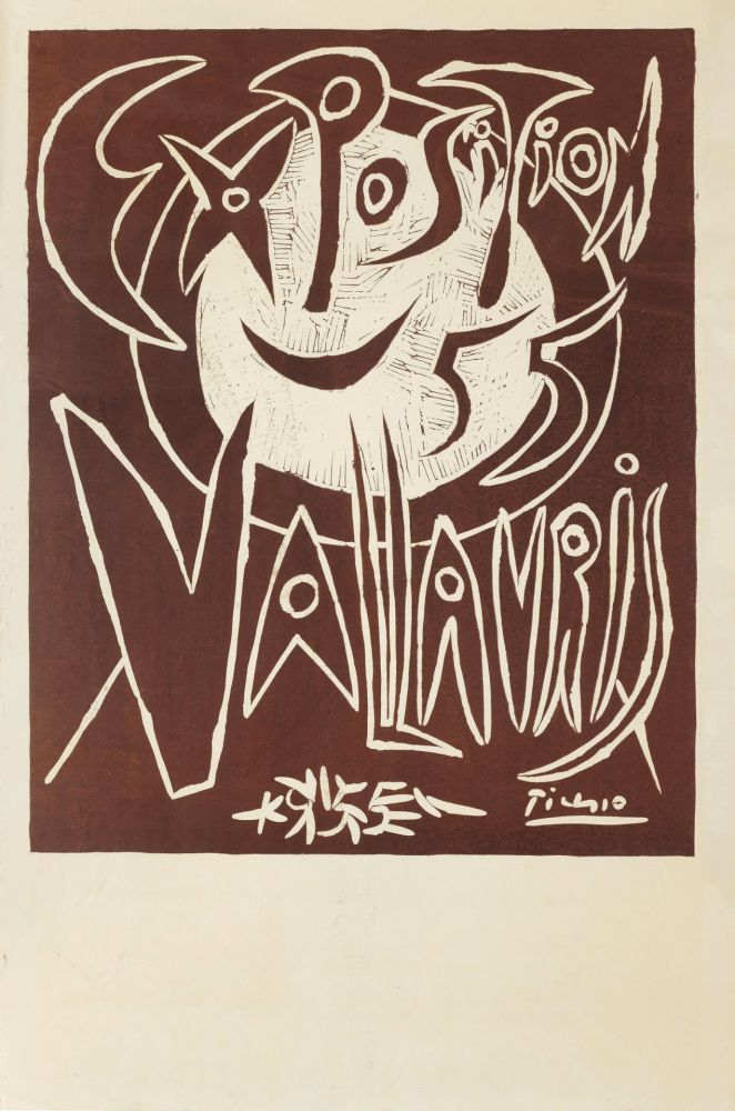 Linograbado Picasso - ' Exposition Vallauris 1955 '