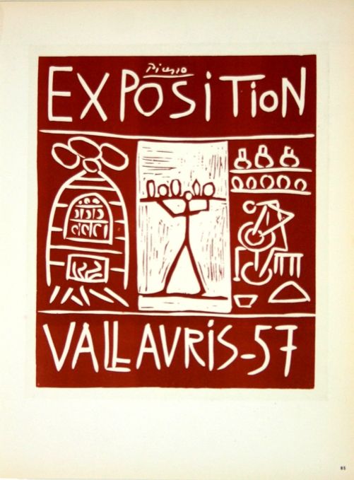 Litografía Picasso (After) - Exposition Vallauris 1957