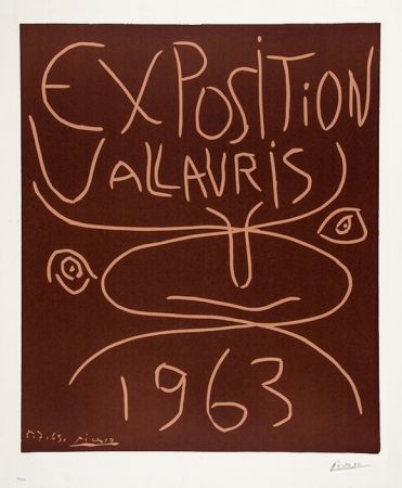 Linograbado Picasso - Exposition Vallauris, 1963