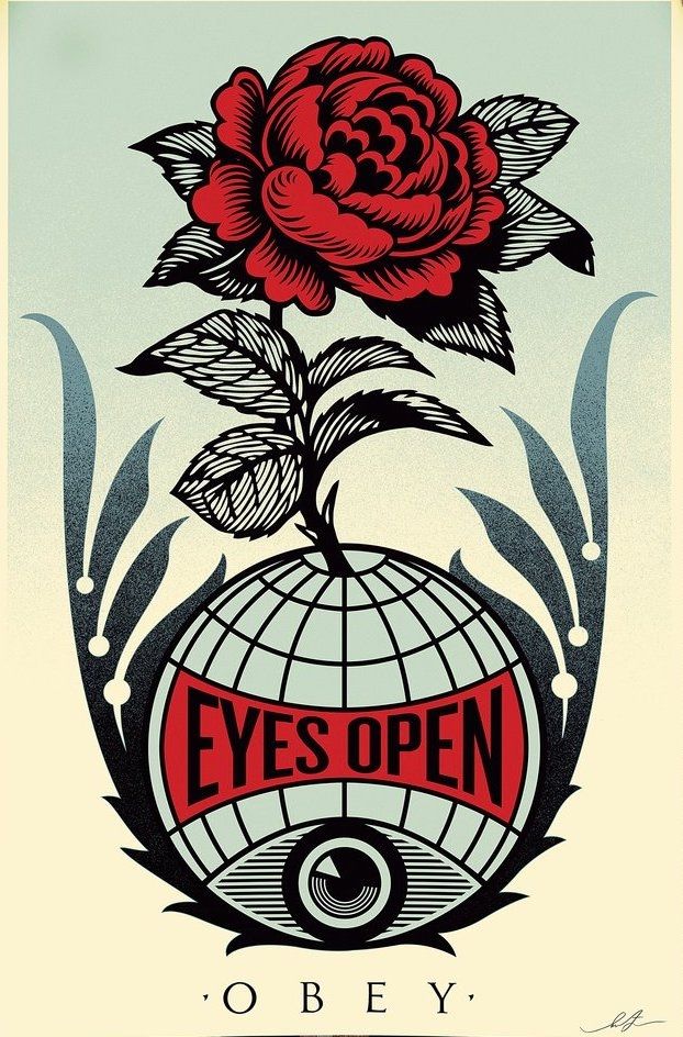 Litografía Fairey - Eyes Open 