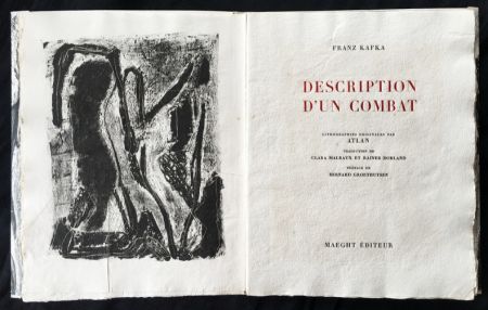 Libro Ilustrado Atlan - F. Kafka. DESCRIPTION D'UN COMBAT. Lithographies originales d'Atlan (1946)