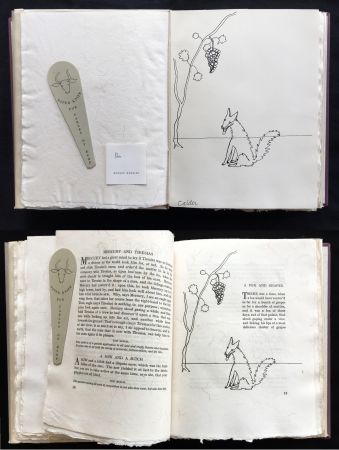 Libro Ilustrado Calder - FABLES OF ÆSOP (1931), 1 des 50 avec dessin original.