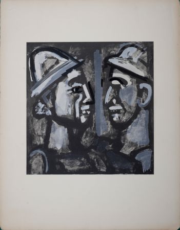 Litografía Rouault - Face à Face, 1933