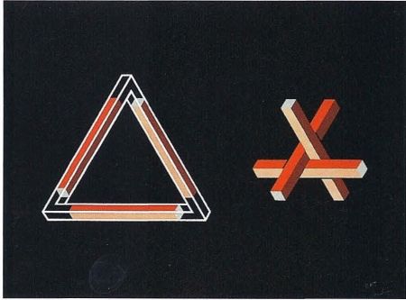Litografía Molins - Falsaciones del triangulo de Penrose 10