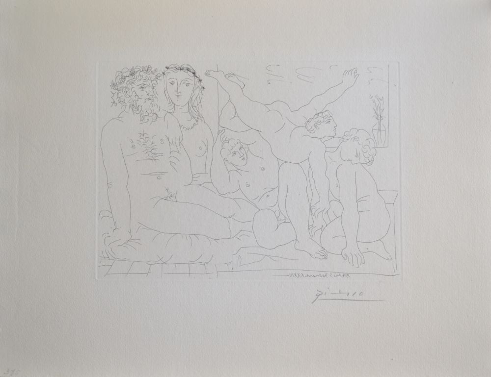 Grabado Picasso - Famille de Saltimbanques (B163 Vollard)