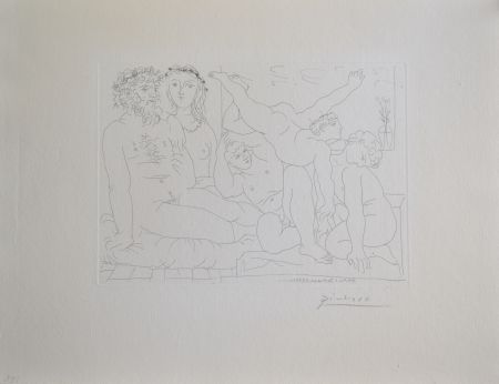 Grabado Picasso - Famille de Saltimbanques (B163 Vollard)