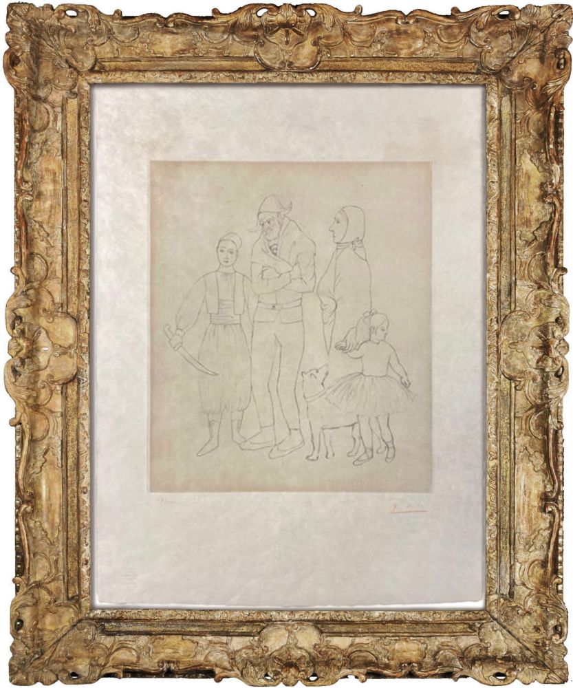 Grabado Picasso - Famille des Saltimbanques