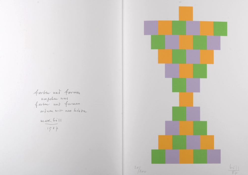Litografía Bill - Farben und formen, 1987 - Hand-signed