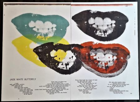 Litografía Warhol - Farfalla bianca di giada