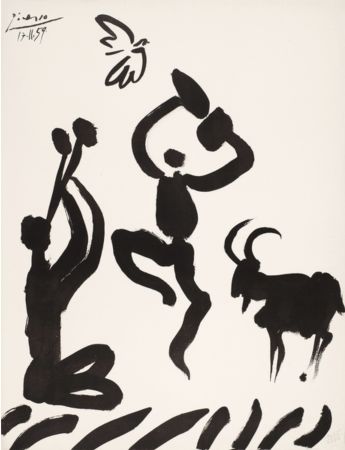 Litografía Picasso - Faune et le bouc