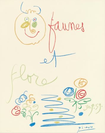 Litografía Picasso - Faunes et Flore 1960