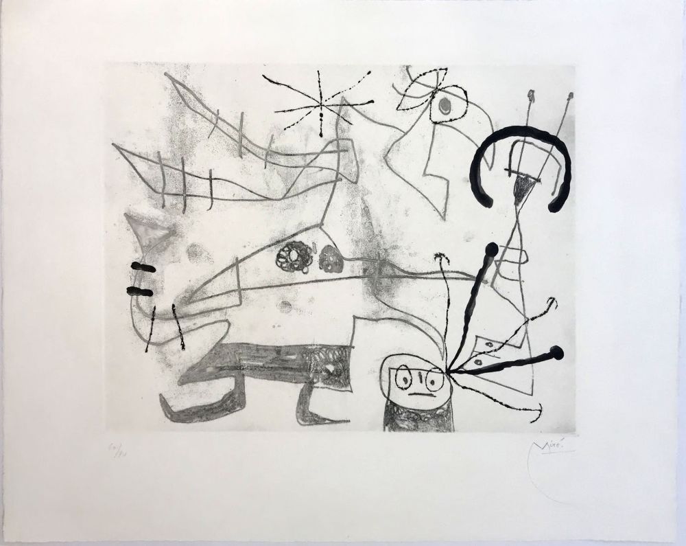Aguafuerte Y Aguatinta Miró - Femme-Oiseau I