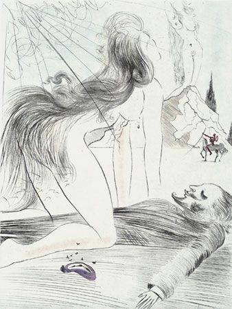 Grabado Dali - Femme a Genoux (Kneeling Woman)