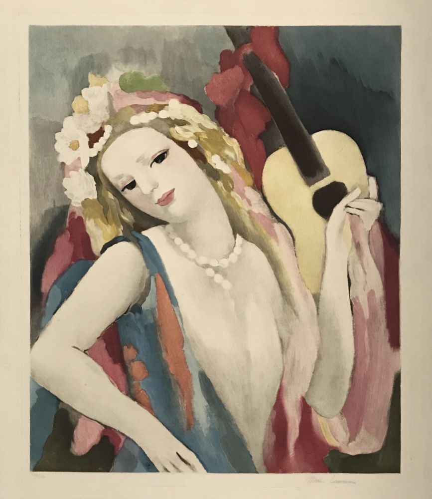 Aguafuerte Y Aguatinta Laurencin - Femme a la Guitare