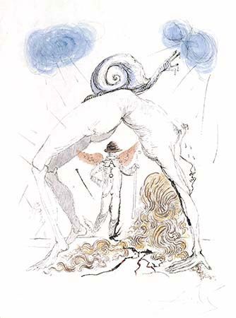 Grabado Dali - Femme a l'Escargot