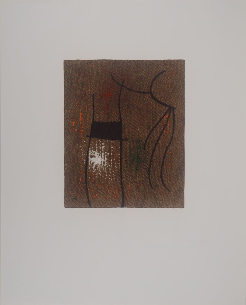 Litografía Miró -  Femme abstraite