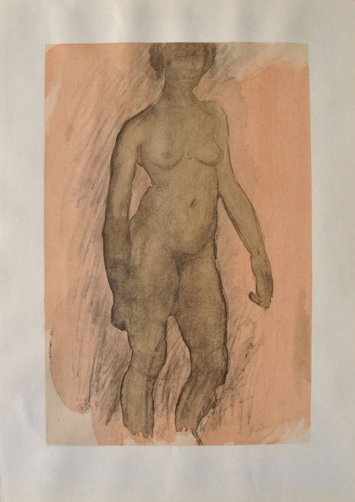 Grabado Rodin - Femme africaine nue