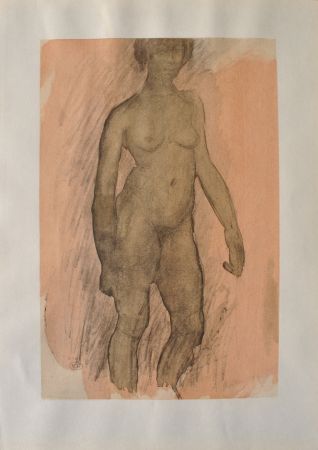 Grabado Rodin - Femme africaine nue
