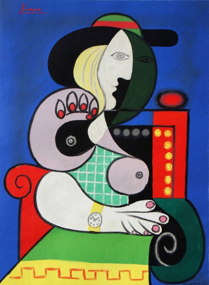 Litografía Picasso - Femme assise avec Montre-Bracelet