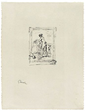 Litografía Renoir - Femme au cep de vigne, 2e variante