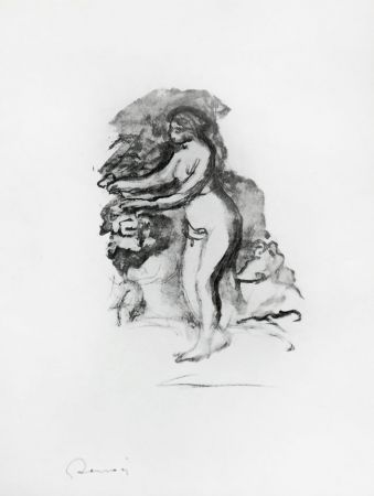 Litografía Renoir - 	Femme au cep de vigne (Woman by the Grapevine)