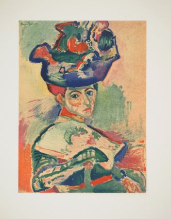 Litografía Matisse - Femme au chapeau (Madame Matisse)