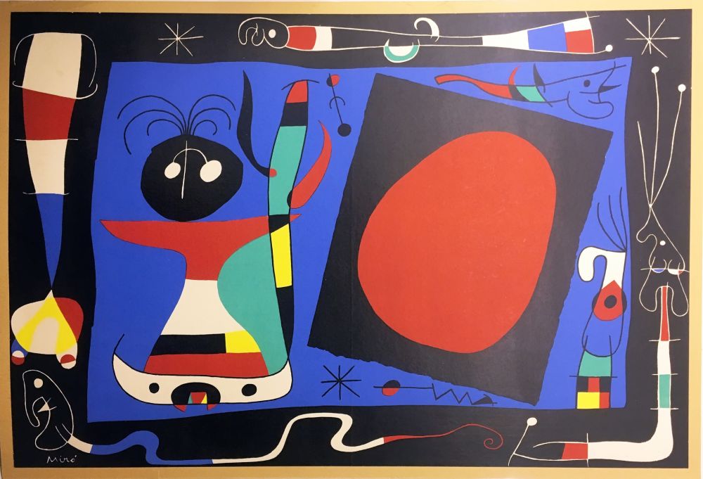 Litografía Miró - FEMME AU MIROIR (1956)