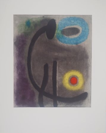 Litografía Miró - Femme au soleil