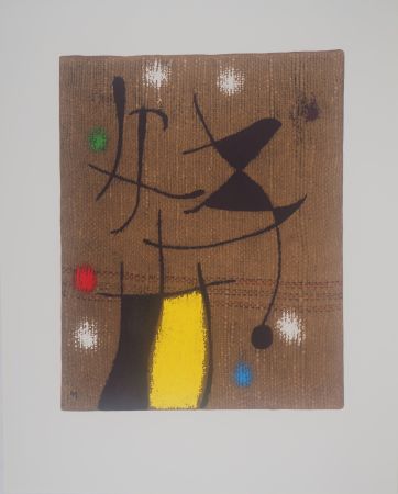 Litografía Miró - Femme au téléphone