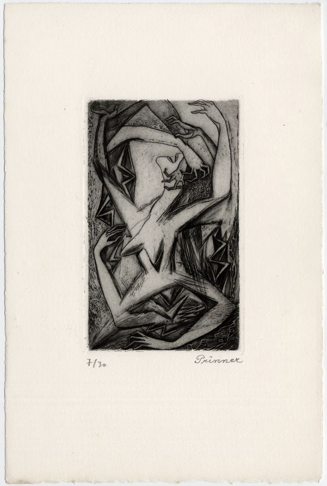 Aguafuerte Prinner - Femme, bras et mains (La Femme tondue, 1946)