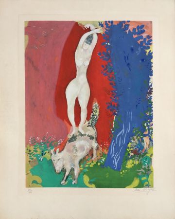 Litografía Chagall - Femme de Cirque (Circus Woman)
