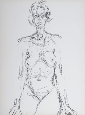 Litografía Giacometti -  Femme nue, 1961