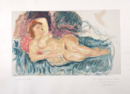 Litografía Camoin - Femme nue allongée, circa 1950 - Hand-signed