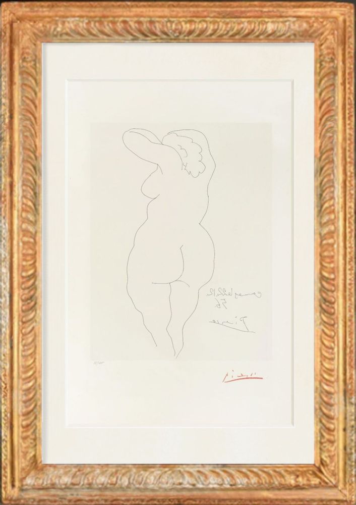 Punta Seca Picasso - Femme nue de dos