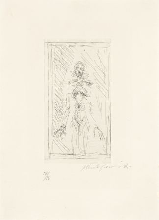 Grabado Giacometti - Femme nue de face à mi-corps