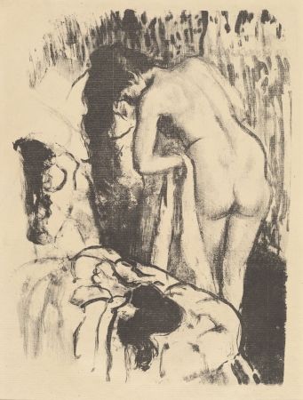 Litografía Degas - Femme nue debout à sa toilette / Standing Nude Woman, Drying Herself