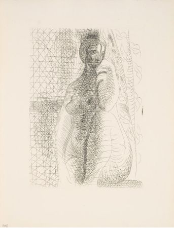 Grabado Picasso - Femme nue, la jambe pliée (Suite Vollard 8)
