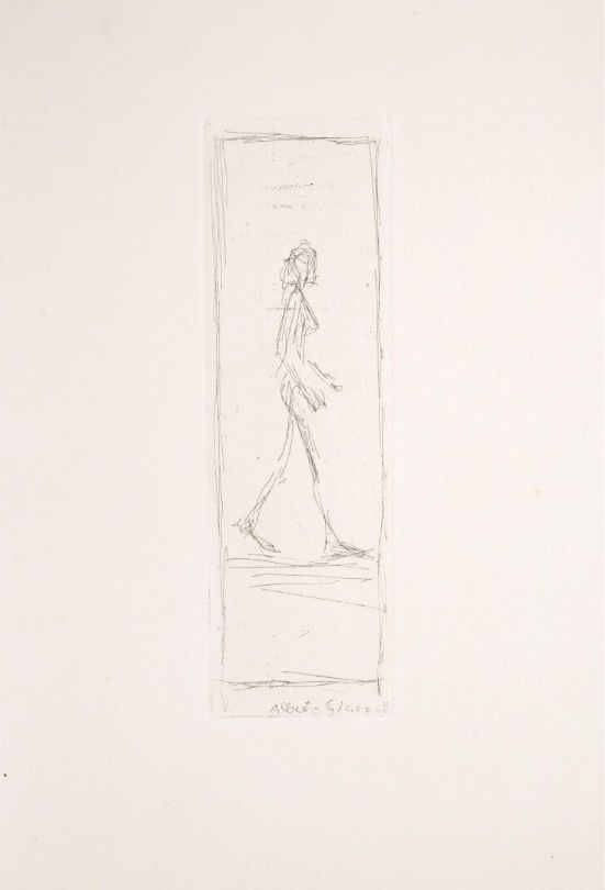 Aguafuerte Giacometti - Femme qui marche 1955
