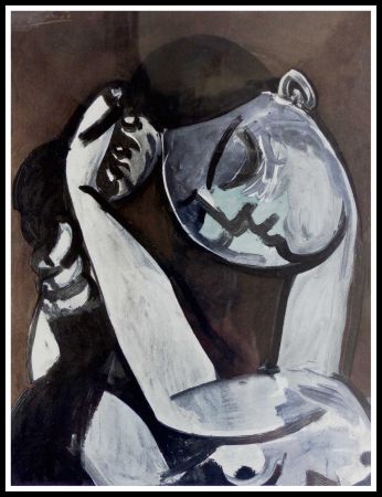 Pochoir Picasso (After) - FEMME SE COIFFANT