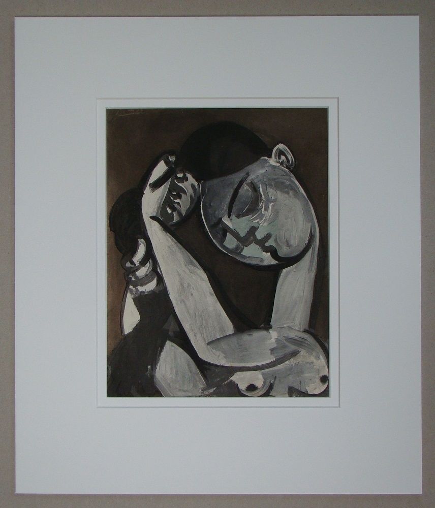 Pochoir Picasso - Femme se coiffant, 1955