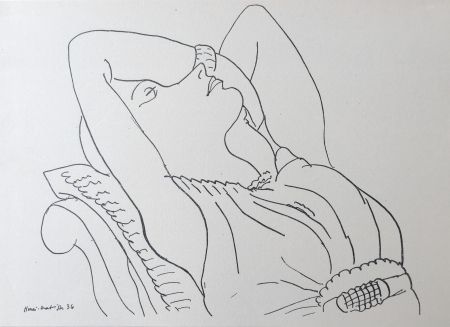 Litografía Matisse - Femme sur canapé