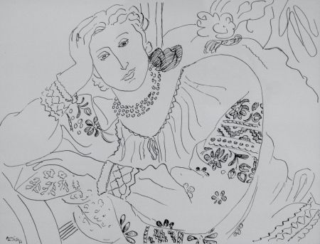 Litografía Matisse - Femme sur chaise longue