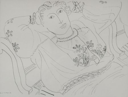 Litografía Matisse - Femme sur chaise longue