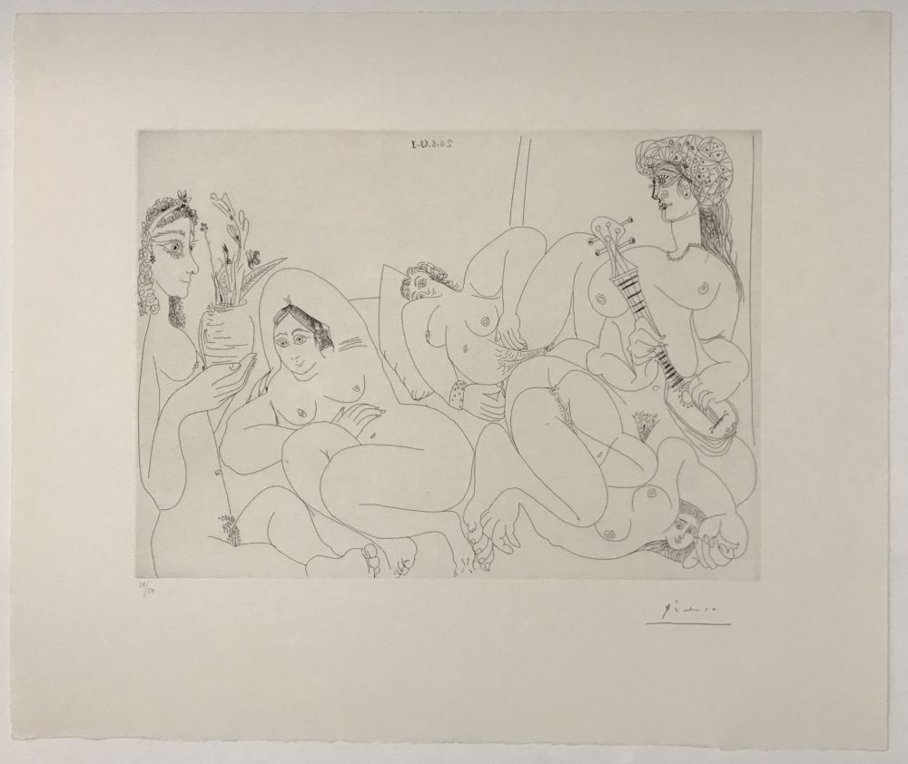 Aguatinta Picasso - Femmes faisant la sieste au soleil