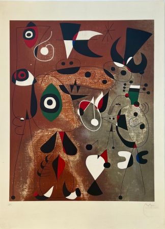 Litografía Miró - Femmes, Oiseaux, Etoile 