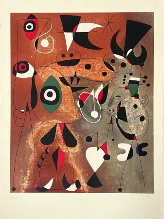 Litografía Miró - Femmes, Oiseaux, Etoile 