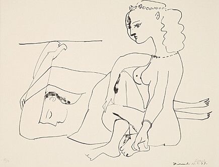 Litografía Picasso - Femmes sur la plage