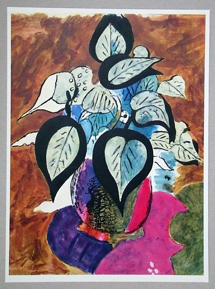 Litografía Braque (After) - Feuillage en couleurs